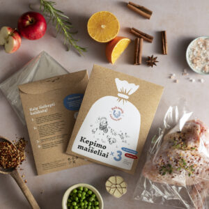 Kepimo maišeliai su spaustukais kalakutui (3vnt.)